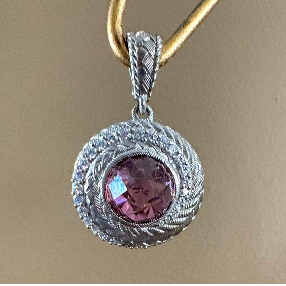 Judith Ripka, designer, 925 sterling silver pink tourmaline enhancer❣️ - Picture 6 of 6